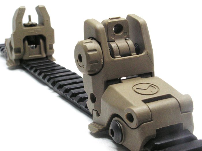 Front&Rear Flip Sight 20mm Rail Airsoft Hunting AR15/M4  