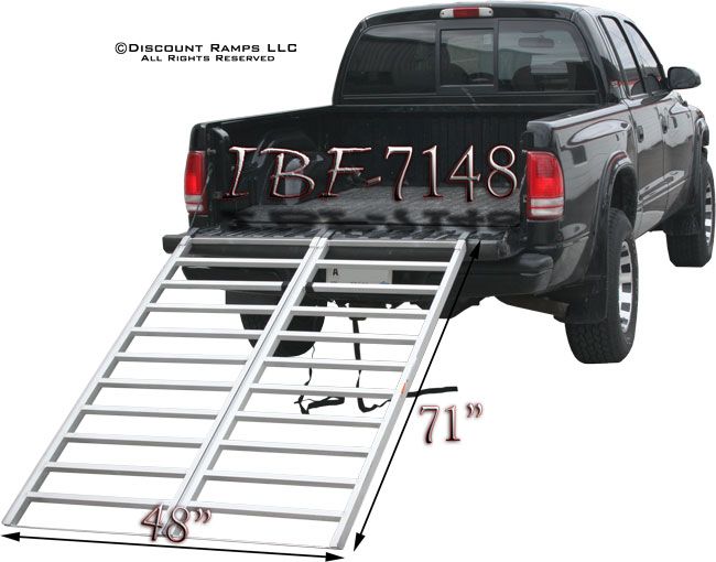 NEW ATV QUAD BI FOLD RAMP EXTRA WIDE ALUMINUM RAMPS (IBF 7148 