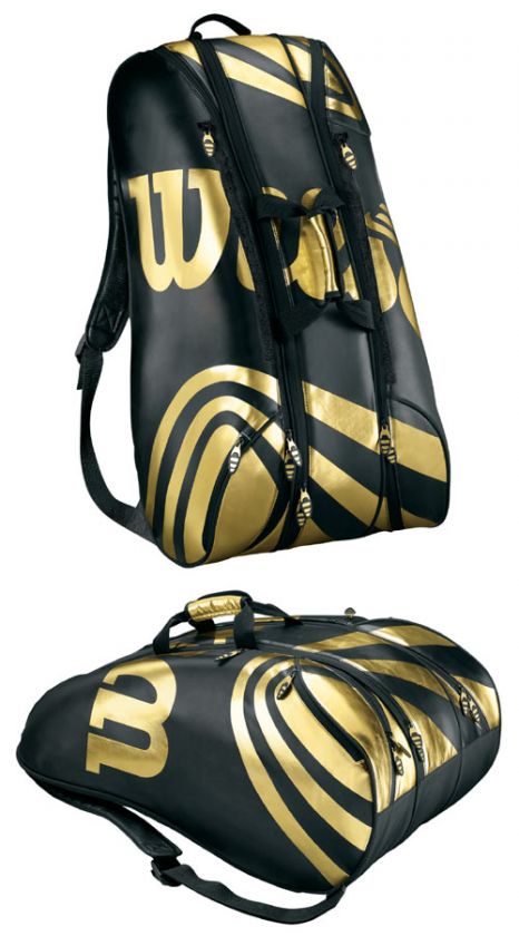   BLX TOUR SUPER SIX 6 pack tennis bag black gold 883813582655  