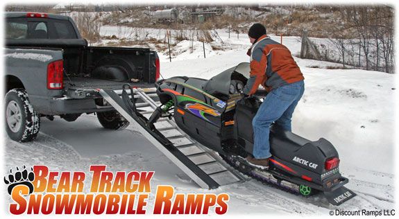 ALUMINUM BIFOLD SNOWMOBILE TRAILER LOADING SLED RAMP  