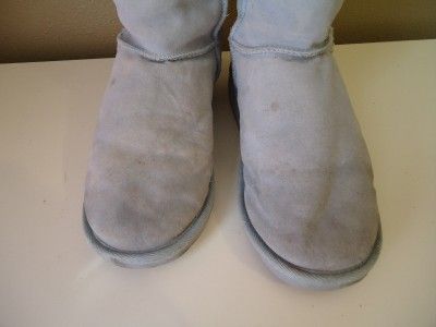 W6 /M7 EMU BABY BLUE TALL WINTER BOOTS WOMEN MEN USED  