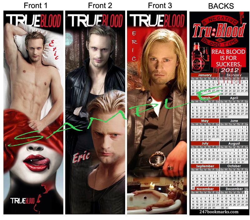 Lot 2012 CALENDAR ERIC TRUE BLOOD BOOKMARKS HBO Book Card Christmas 