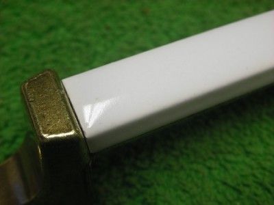 15 AMEROCK BRASS/WHITE CERAMIC CABINET HANDLE BAIL PULL  