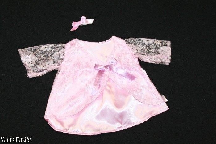 Cabbage Patch Kids Modern Pink Satin Lace Dress  