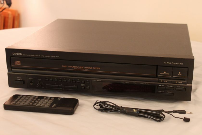 Denon DCM 460 CD Player / 5 Disc Changer w/ Remote  