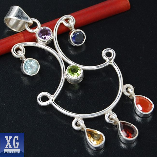   HEALING CHAKRA PENDANT 925 STERLING SILVER PENDANT JEWELRY  