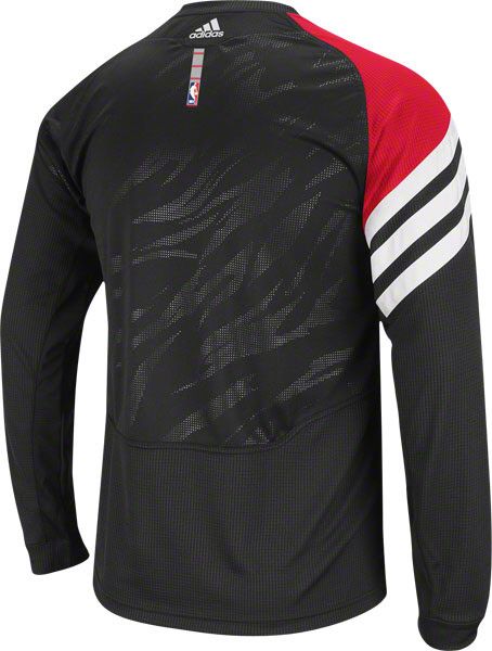 Chicago Bulls Black 2011 2012 On Court Long Sleeve Shooting Shirt 