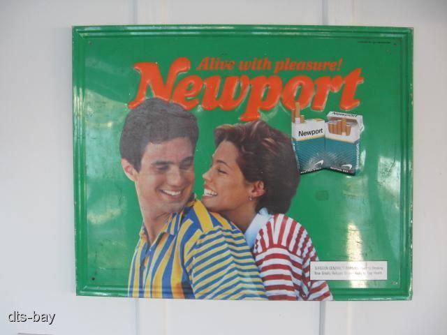 LARGE VINTAGE NEWPORT CIGARETTE ADVERTISING SIGN   1990  