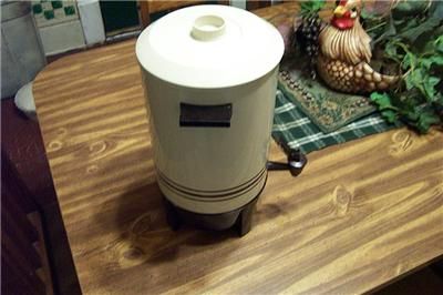 VINTAGE WEST BEND 30 CUP COFFEE MAKER Striped Almond  