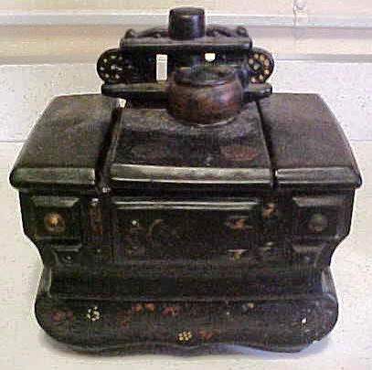 McCoy Cookie Jar BLACK WOOD BURNING STOVE  