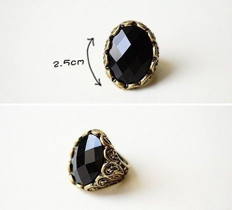   Fashion 2011 Autumn Fall Vintage Bohemia Ellipse Gem Ring/Rings CUTE