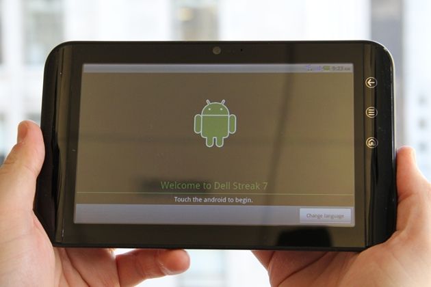 Dell Streak 7 – setup screen