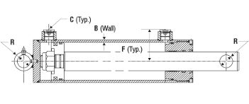 Welded / Pineye Hydraulic Cylinder 3 x 60  