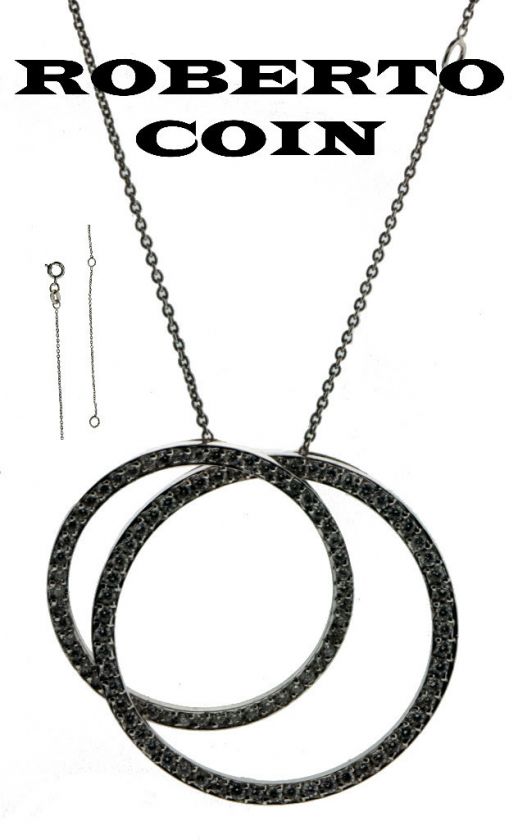   Coin DOUBLE CIRCLE NECKLACE APPROX 1.1 CARAT DIAMOND VS G NEW  