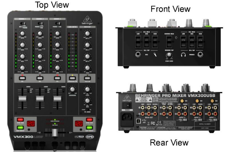 BEHRINGER VMX300USB PRO DJ MIXER $15 INSTANT OFF CLUB DANCE HOUSE 