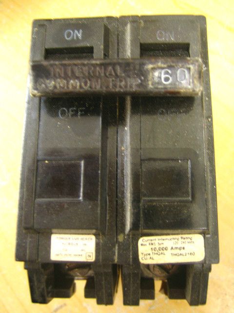 GE 60 Amp GENERAL ELECTRIC THQL2160 2 Pole Circuit Breaker 120 / 240 