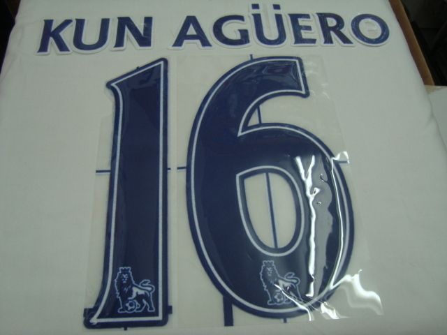 KUN AGUERO #16 EPL 2011 12 Nameset MAN CITY HOME SENSICILIA  