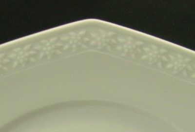 Eschenbach China 9 3/8 Plate~White Embossed Rim  