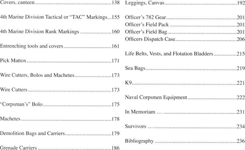 782 Gear USMC Field Gear & Equipment of WWII by Harlan Glenn