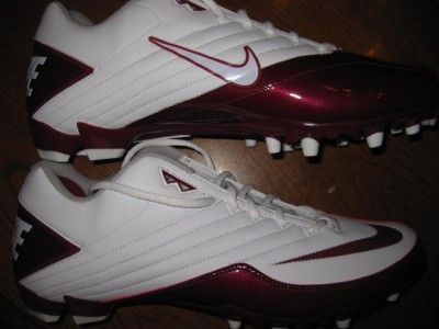 Nike Speed TD Low Football Soccer Cleats 12.5 Vapor White / Maroon 