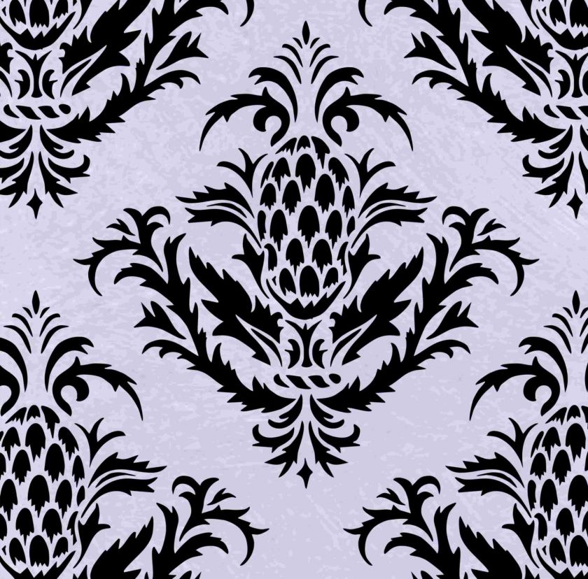 Damask Pinapple   Large stencil pattern painting 0117A  