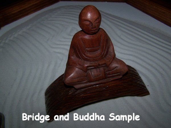 Kubu Black Stone Zen Garden Buddha & Bridge Pack *BBSBB  