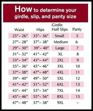 Size Charts items in Sassys Collections 