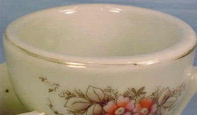 Antique PINK FLOWERS TRANSFER COAL SCUTTLE SHAVING MUG  