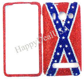 Crystal Cover for Sprint HTC EVO 4G Case Rebel Flag  