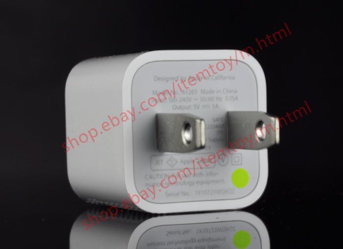 Original Apple USB Power Adapter AC Wall Charger iPhone 4S 4 3GS iPod 