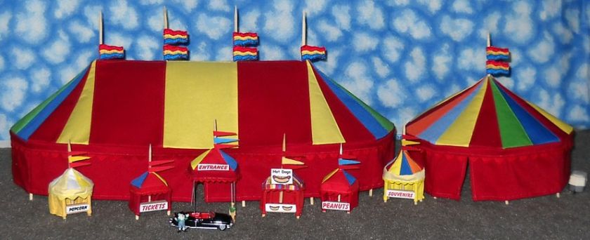 Med. HO Scale Big Top Circus Tent Set Multi Color  