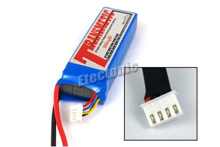   2200mah voltage 11 1v continuous discharge rate 20c max 25c connector