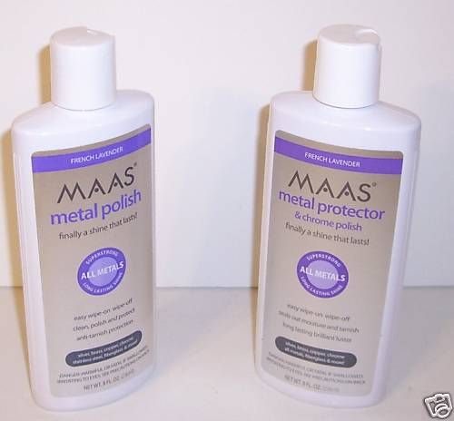 MAAS 2 Pk 8 Oz Silver Metal Polish 8 Oz Chrome Polish Protector Anti 