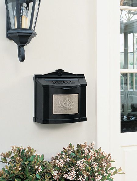 Gaines Wall Mount Mailbox 12 Design Choices with Leaf  