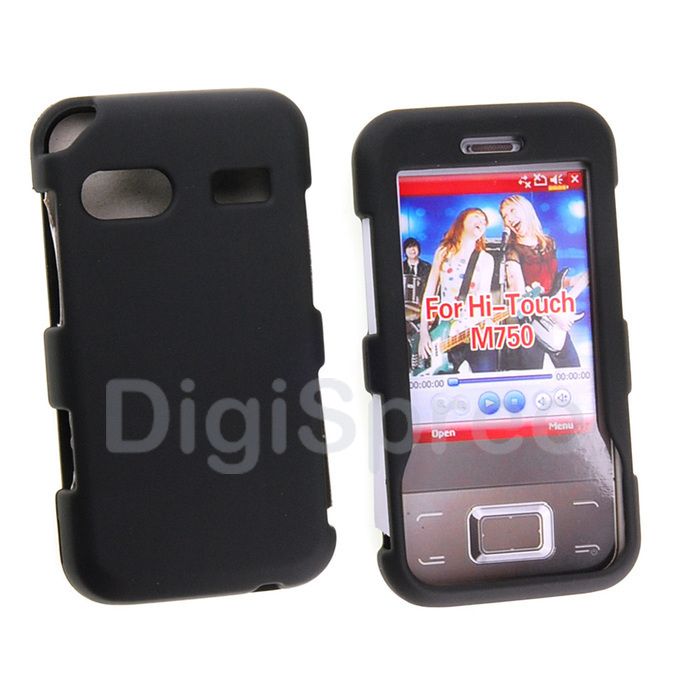 BLACK RUBBERIZED HUAWEI M750 METROPCS HARD CASE COVER  