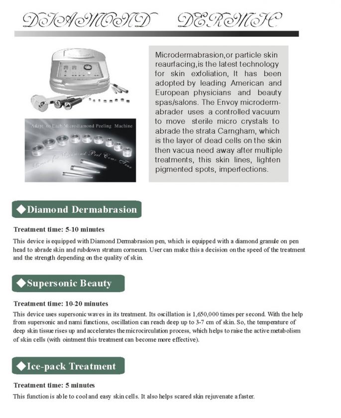 Diamond Microdermabrasion Ultrasonic Hot & Cold Machine  