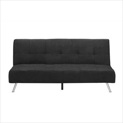   Convertible Sofa with Chrome Legs Sage Microfiber 847354004243  