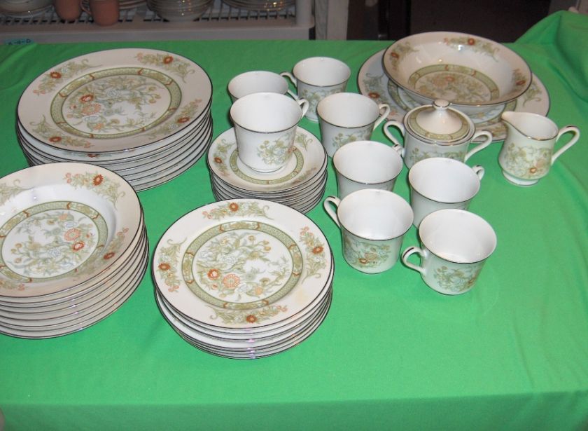 45 Pc Set Vintage Mikasa Fine China Kabuki Pattern #19011  