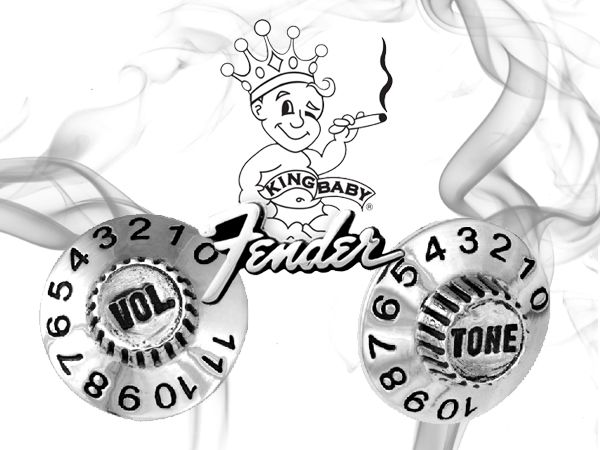 King Baby Studios FENDER Guitar dial Cufflinks 925  