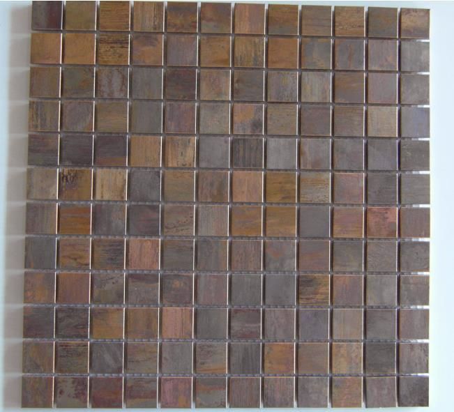 Copper Mosaic Tile on Mesh with antique bronze finish  