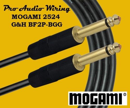 MOGAMI 2524 10 Guitar/Instrument Cable G&H BlackGold  