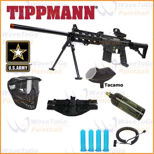   Army Tippmann Project Salvo Paintball Marker Package, that includes