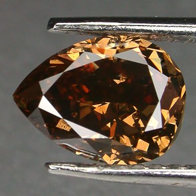 75 cts Cognac Orange Red Pear Natural Loose Diamond  