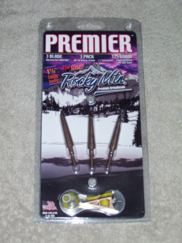 PACK   ROCKY MOUNTAIN PREMIER 3 BLADE   3 PACK   125 GRAIN 