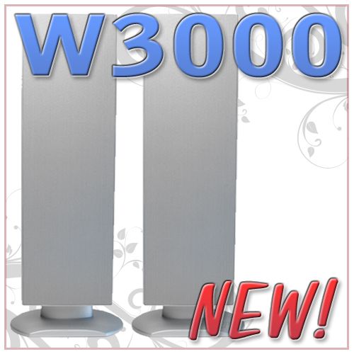   NEW Pair ** Dell W3000 30 LCD Plasma TV Silver 10W Speakers + Stands