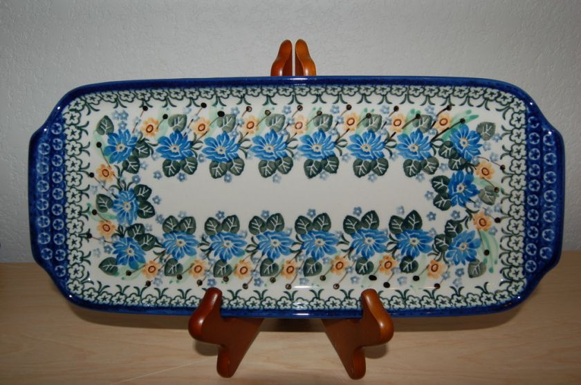 Polish Pottery Rectangle Serving Platter UNIKAT 1705  