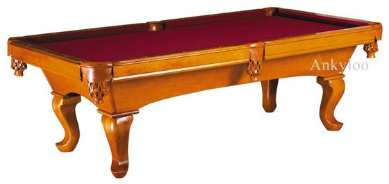 New 8ft / 8 Honey Queen Anne Pool / Billiards Table with Accessories