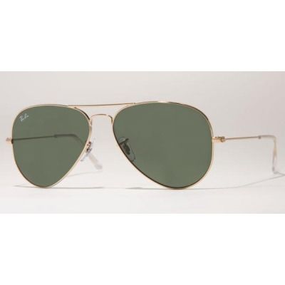 NEW RAY BAN SUNGLASSES AVIATOR GOLD 55mm RB 3025 W3234  