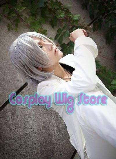 Hitman Reborn Hayato Gokudera Cosplay Short Grey Wig  