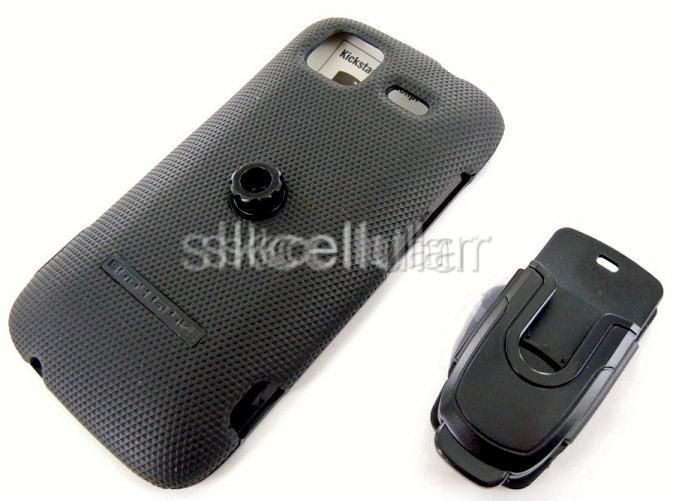 OEM BLK BODYGLOVE CASE COVER+BELT CLIP HTC SENSATION 4G  